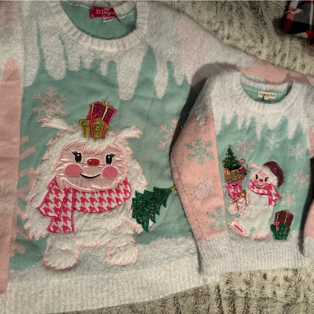 Mommy & Me Holiday Sweaters set - Picture 2 of 5